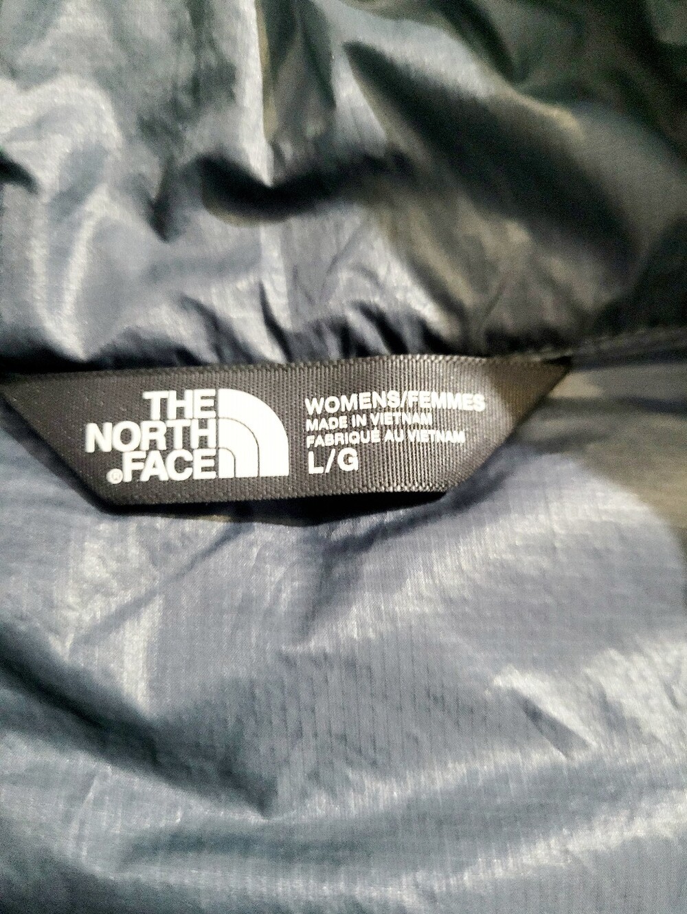 The North Face ThermoBall Quilted Puffer Vest Women's Large Gray Camo Full Zip - Picture 6 of 16